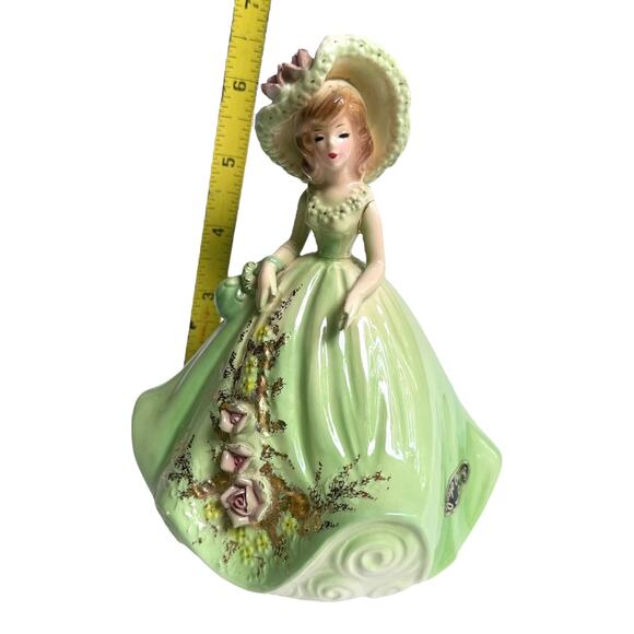 Joseph Originals MUSIC BOX FIGURINE October Plays Come To Cabaret Green Lady VTG - Picture 7 of 9